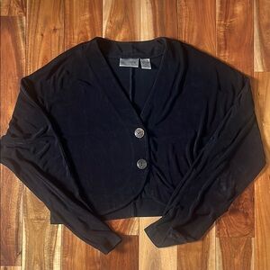 Chico’s black travelers collection cardigan/shrug - size 1